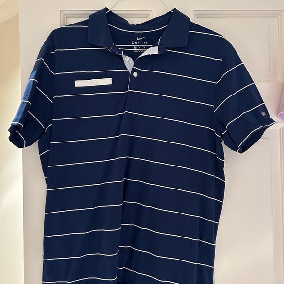 Nike Dri-Fit Golf Polos Cotton w/ stripes ( size large) - Picture 5 of 9
